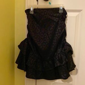 Black Cheetah Print Skirt